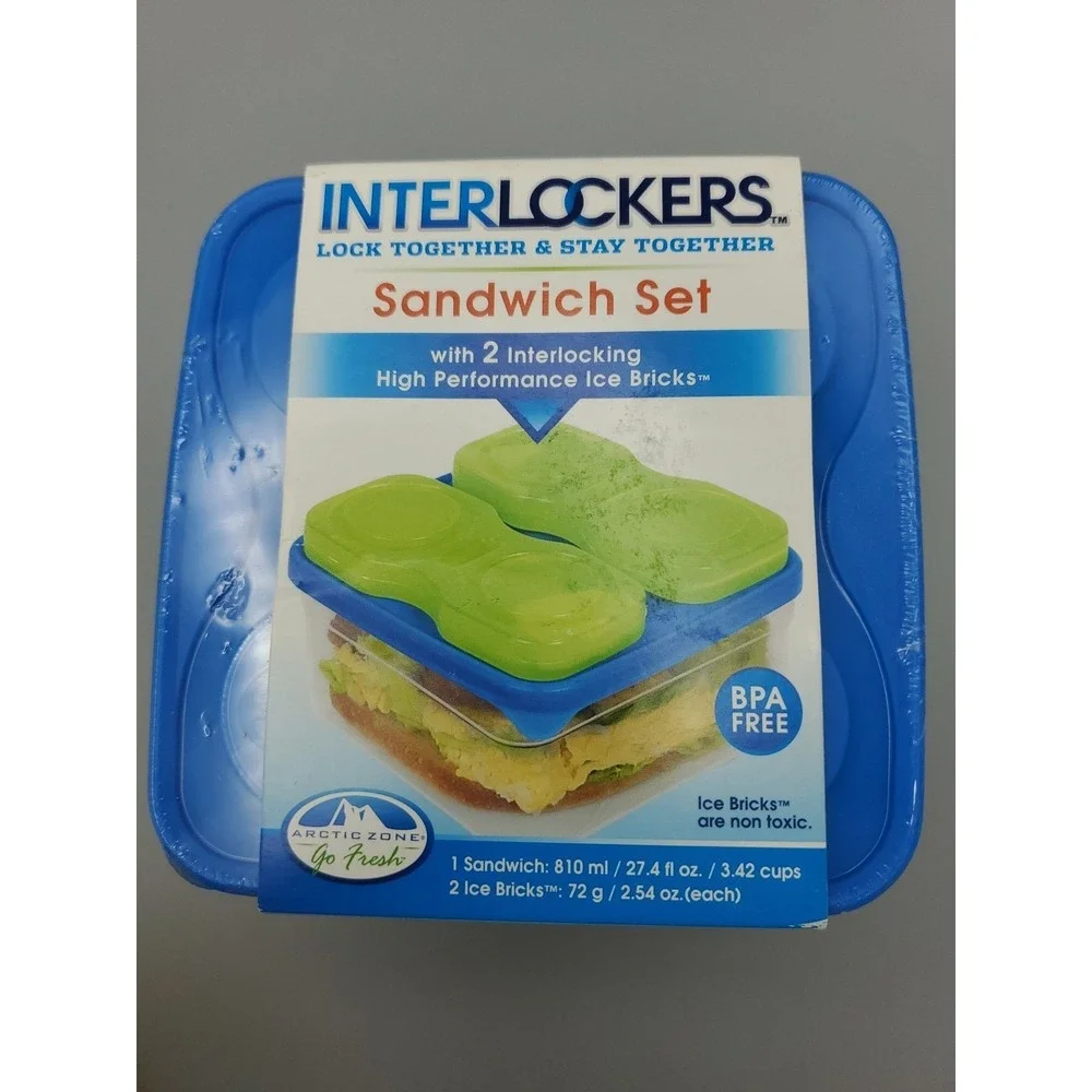 Minions Zak! Snakees Cup‎ Sandwich Container Box Ice Packs Green Blue & Yellow
